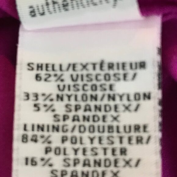 Diane Von Furstenberg Fuchsia Pink Gathered Waist Side Zip Midi Dress Size 4 - Picture 9 of 9